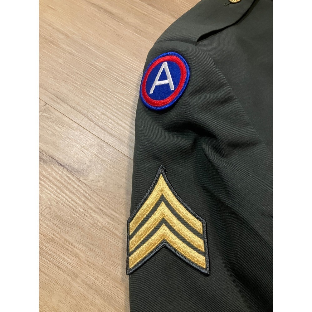 US Army Mens Green Dress Uniform Coat Jacket 41L‎ Derossi - Picture 6 of 11